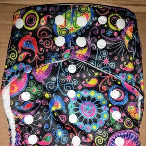 New w/o tags Famicheer Psychedelic cloth diaper